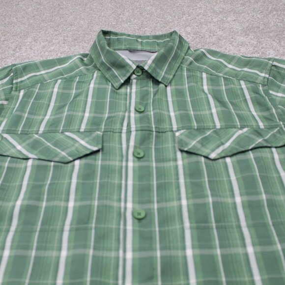 Royal Robbins Shirt Adult Medium Green/White Plaid Insect Shield L/S Button Up - Picture 4 of 13